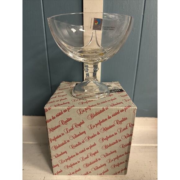 RARE VINTAGE MARCAUREL LEAD CRYSTAL CLEAR Candy GLASS BOWL Dish - Picture 2 of 6